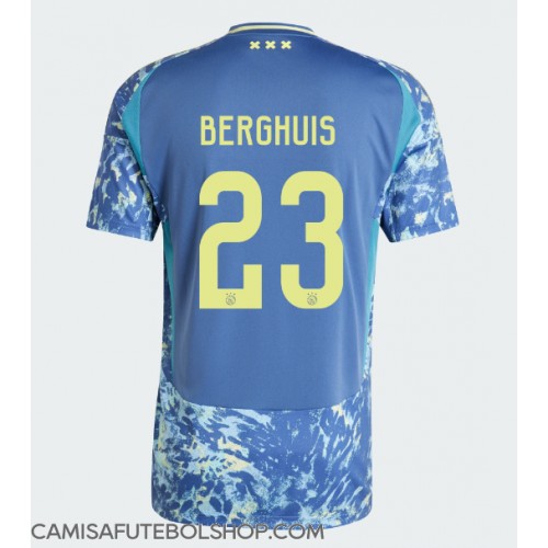 Camisa de time de futebol Ajax Steven Berghuis #23 Replicas 2º Equipamento 2024-25 Manga Curta